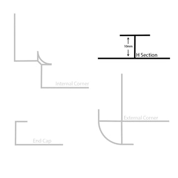 11.5mm 1 Part Divider - White | Metal