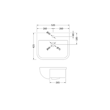 Furniture Ceramics Lynx Semi Recessed Basin