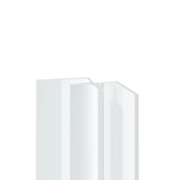 5mm Aluminium Internal Corner Trim - White