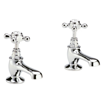 HR White Topaz With Crosshead Handle Basin Taps