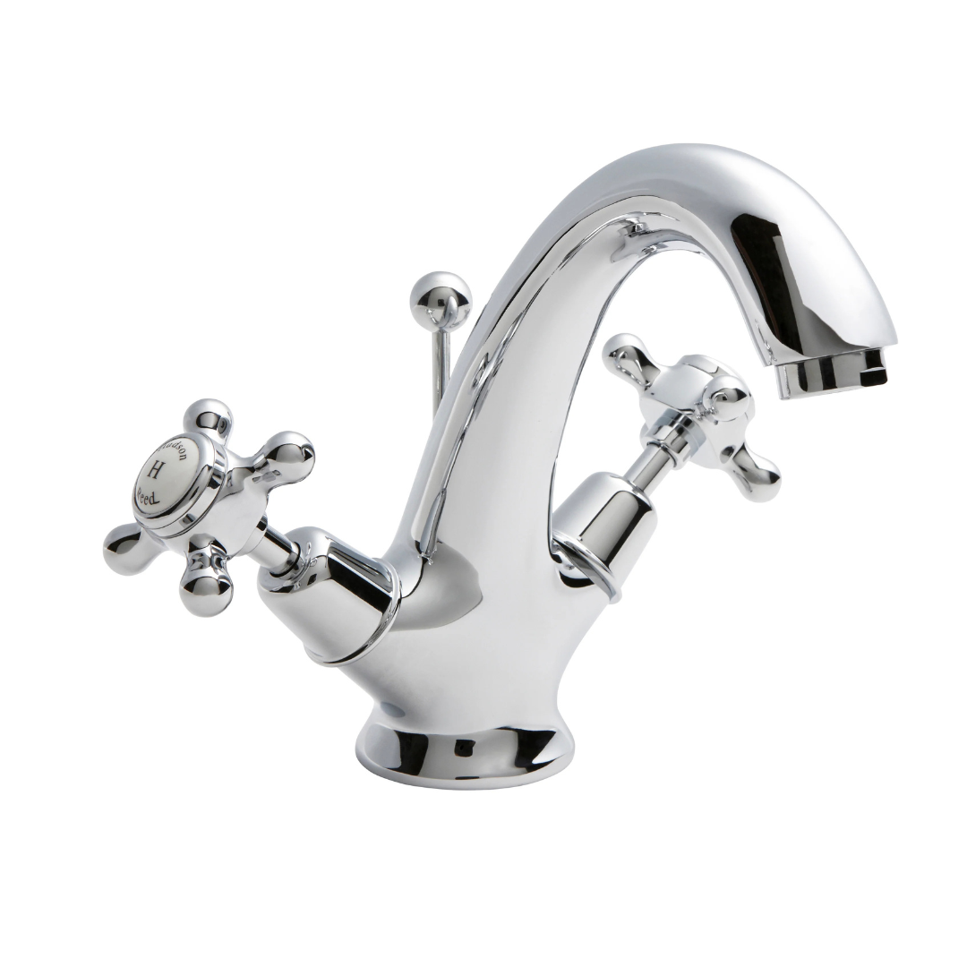 HR White Topaz With Crosshead Handle Mono Basin Mixer