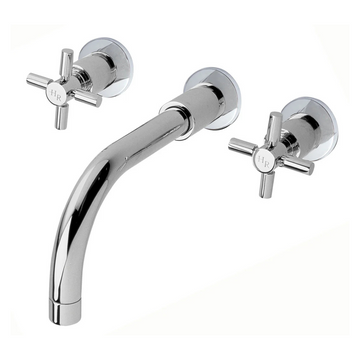 HR Tec Crosshead Wall Mounted Basin Mixer
