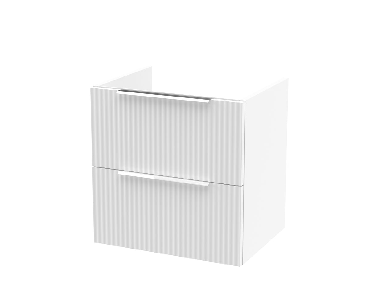 HR Fluted 500mm Wall Hung 2-Drawer Unit