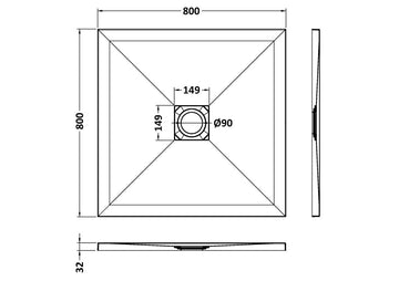 Square Slimline Shower Tray