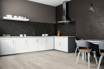 Luxe Noir grout free wall tiles in kitchen setting