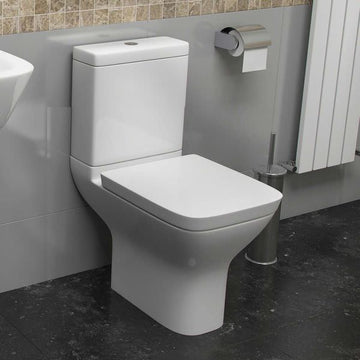 Kartell K-Vit Project Square White Close Coupled WC Pan With Cistern And Seat