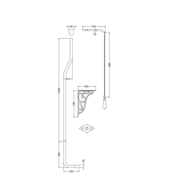 High Level Flush Pipe Pack