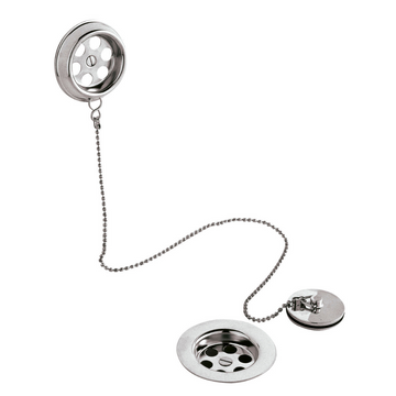 Retainer Bath Waste Brass & Ball Chain