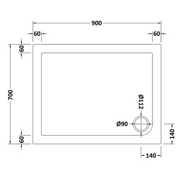 Rectangular Slimline Shower Tray