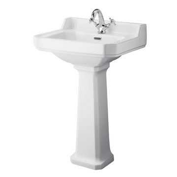 HR Richmond 560mm Basin & Pedestal 1 Tap Hole