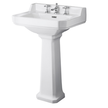 HR Richmond 560mm Basin & Pedestal 3 Tap Hole