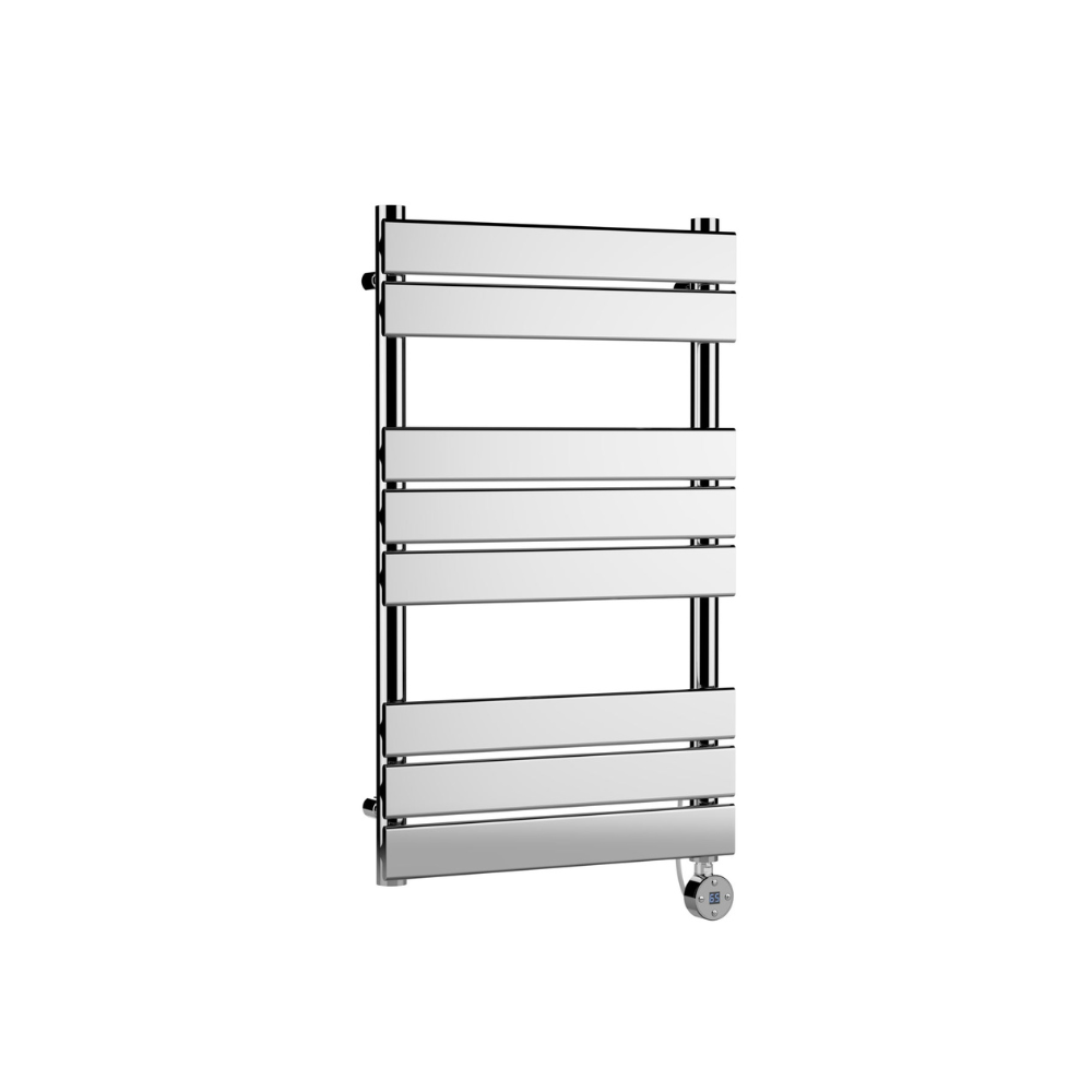 Electric Square Flat Towel Rail with 8 Bars, 840mm x 500mm