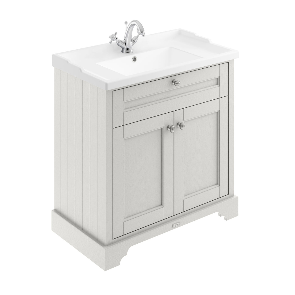 HR Floor Standing 2 Door Vanity Unit with 1 Tap Hole Ceramic Basin 800mm