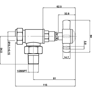Crosshead Angled Radiator Valve Pack (Pairs)