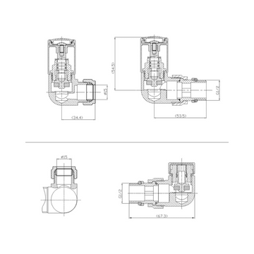 Corner Duel Fuel Radiator Valve Pack (Pairs)
