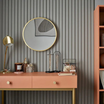 Linerio   Slat   Panel   -   Light   Grey