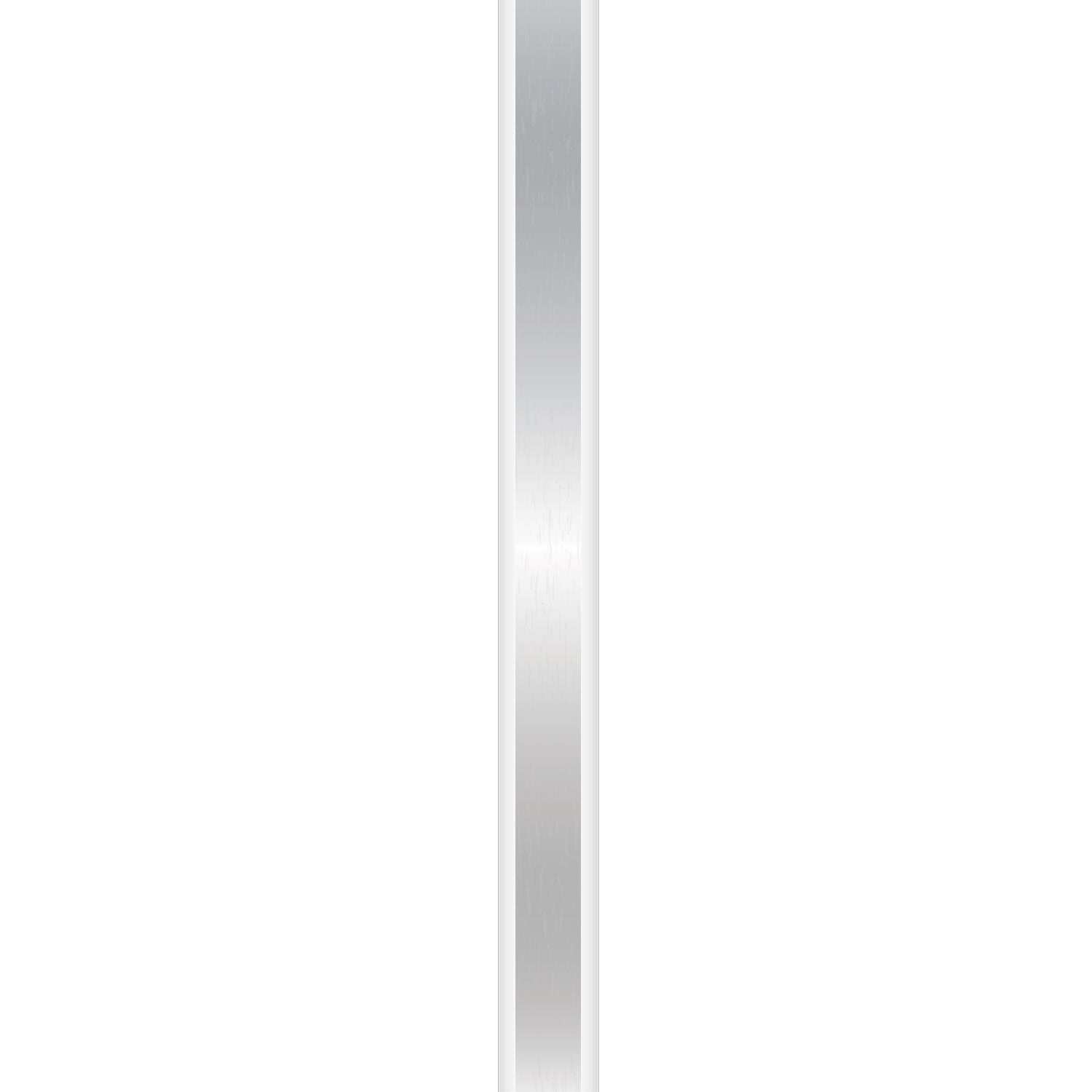 White Bathroom Cladding Panels with V Groove and Chrome Strip