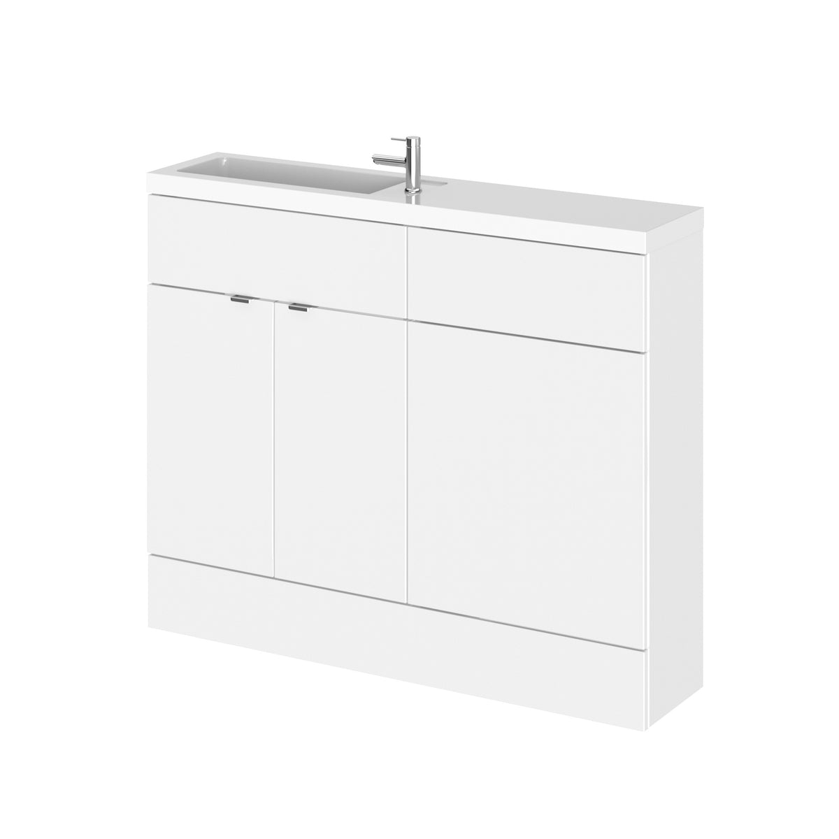 HR Fusion Floor Standing 2 Door Vanity Basin & WC Combination Compact 1100mm