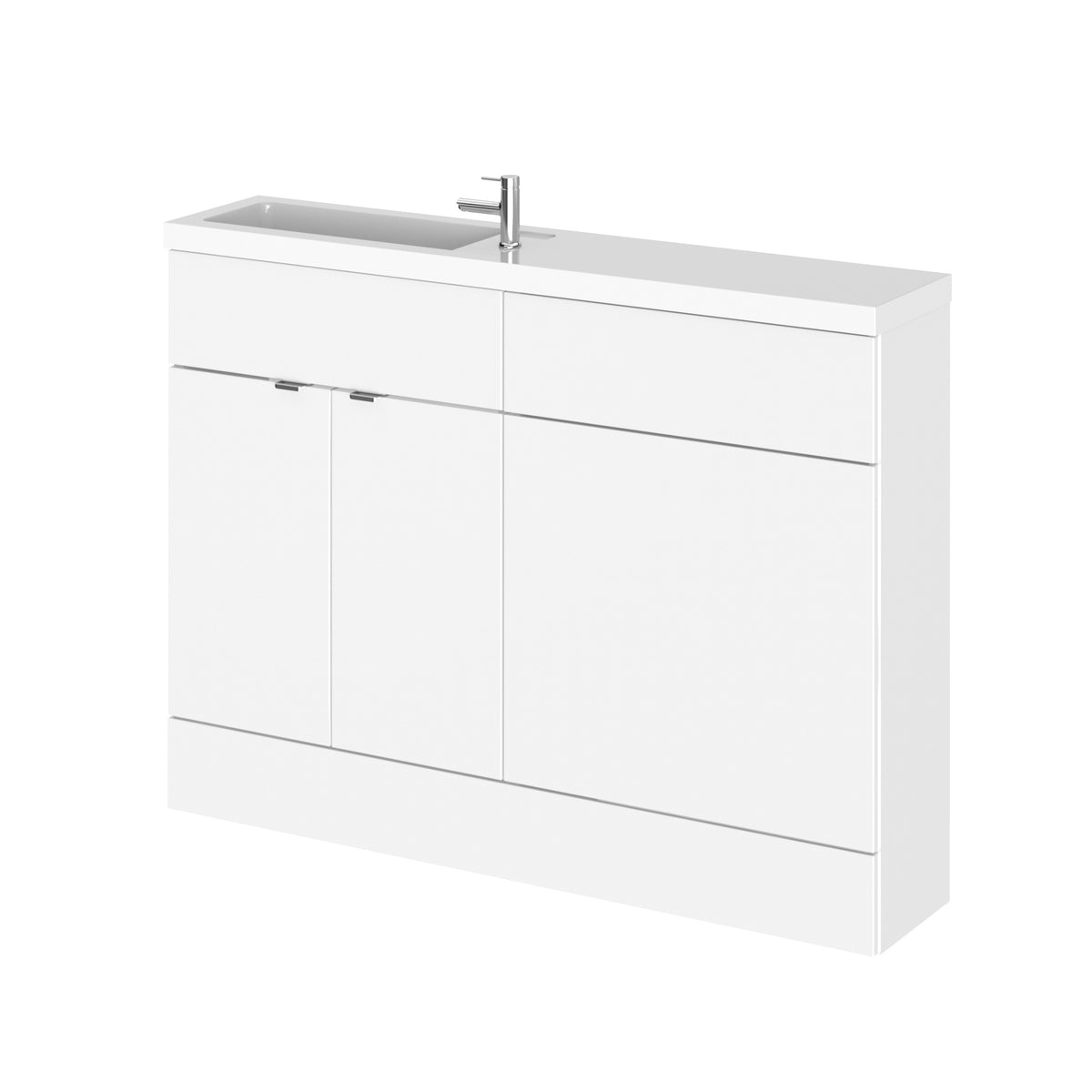 HR Fusion Floor Standing 2 Door Vanity Basin & WC Combination Compact 1200mm
