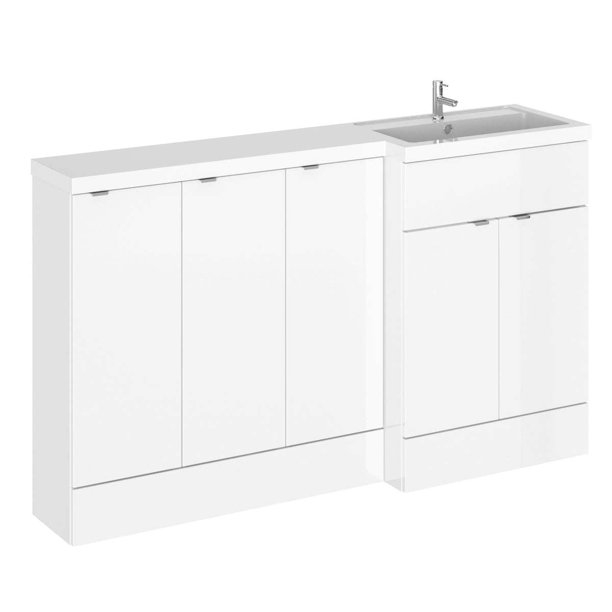 HR Fusion Floor Standing 5 Door Vanity Basin Right Hand Combination 1500mm