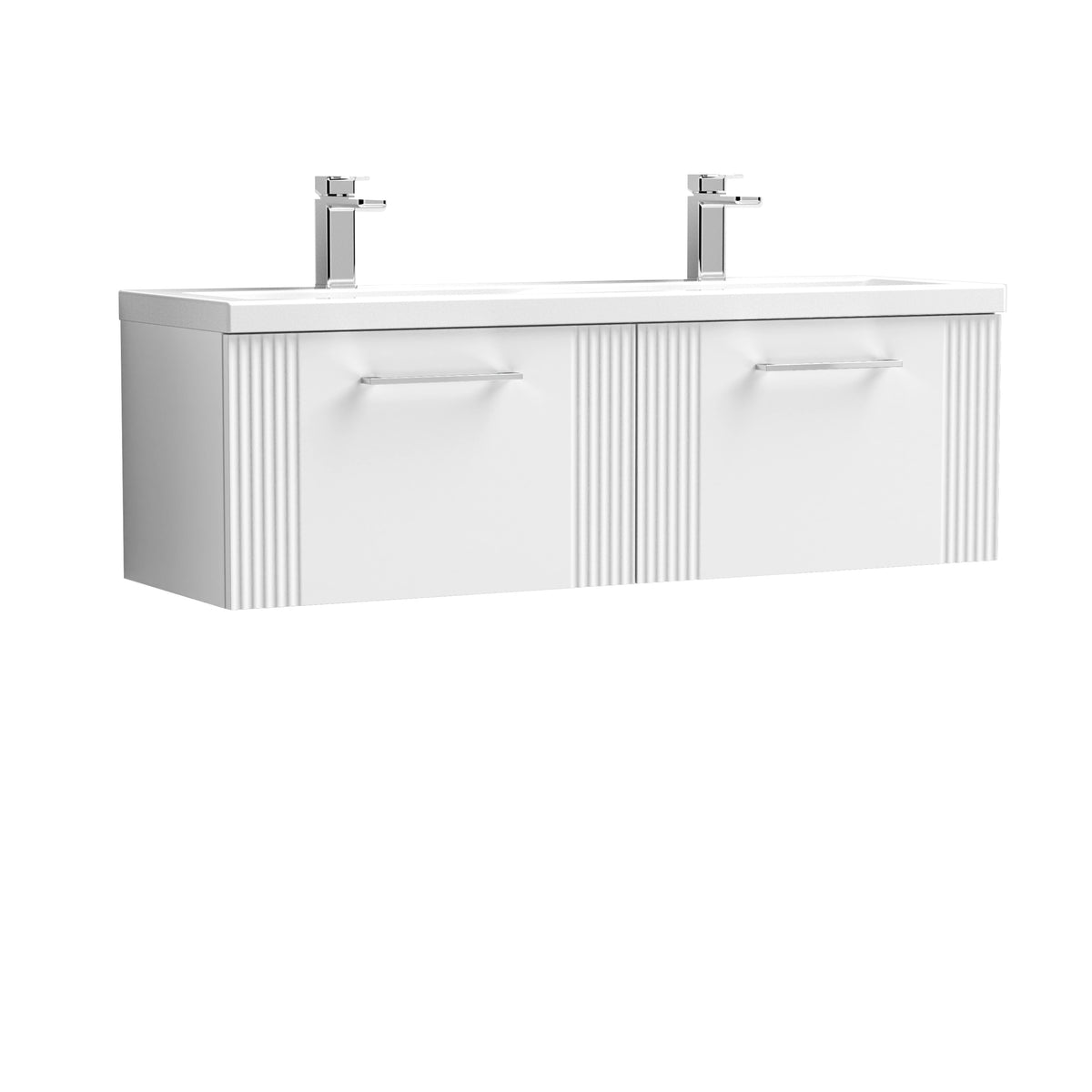 Deco 1200mm Wall Hung 2-Drawer Vanity & Double Basin