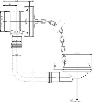 Extended Retainer Bath Waste & Overflow