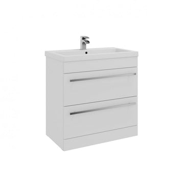 Kartell Purity 800mm Floor Standing Vanity Unit and Ceramic Basin 2 Drawer