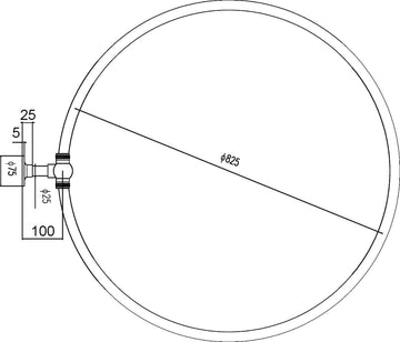 Round Shower Ring Curtain Not Supplied