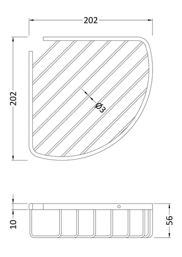 Wirework Deep Corner Basket