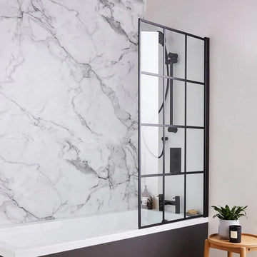 Kartell Kritt 1400 x 780mm Square Edge Straight Bath Screen
