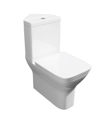 Kartell Options 600 Close Coupled Toilet Pan With Corner Cistern And Soft Close Seat