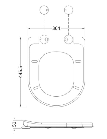 D Shaped Soft Close Toilet Seat