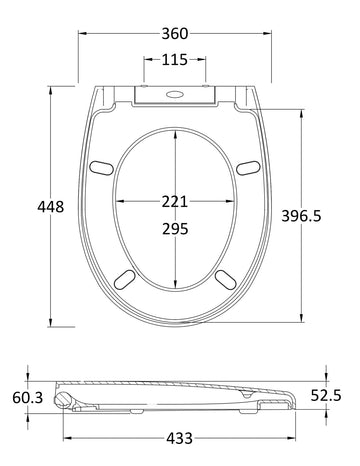Toilet Seats Luxury Top Fix Soft Close Toilet Seat