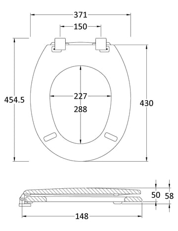 Toilet Seats Traditional Toilet Seat Chrome Hinges