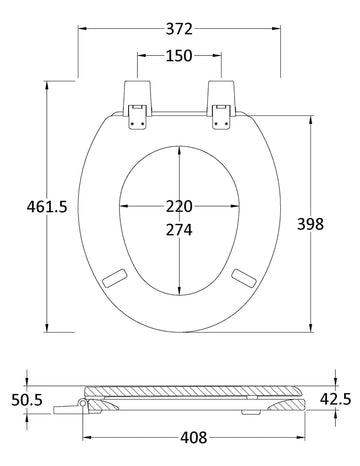 Toilet Seats Traditional Toilet Seat Plastic Hinges