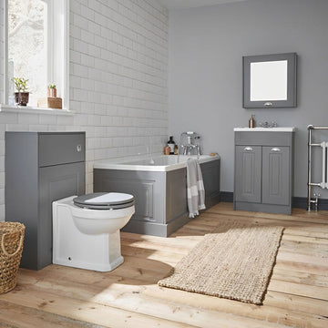 Astley Traditional Floor Standing 2 Door Vanity Unit and Ceramic Basin 600mm