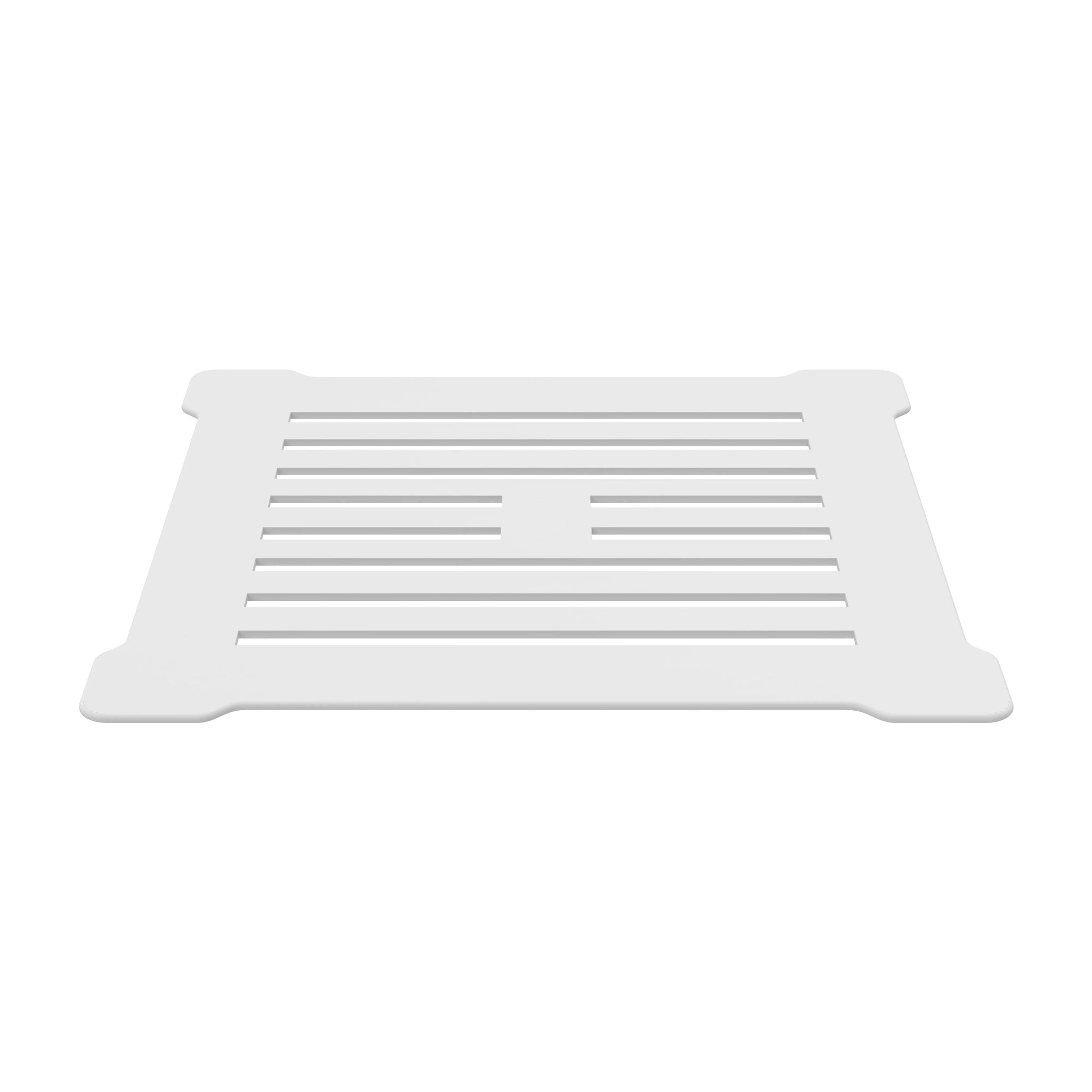 Square Shower Waste White Top