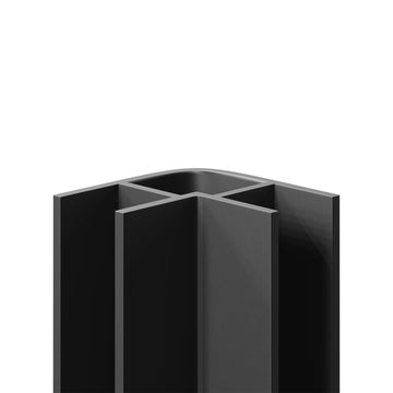 5mm Aluminium External Corner Trim - Black