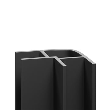 5mm Aluminium External Corner Trim - Black