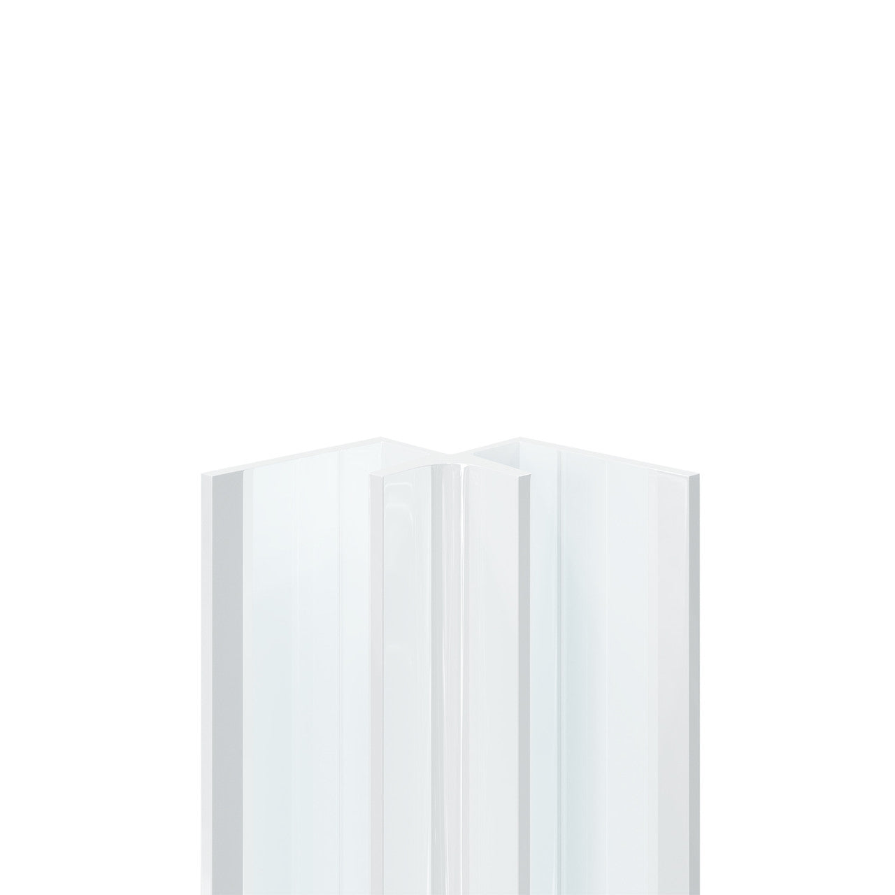5mm Aluminium Internal Corner Trim - White