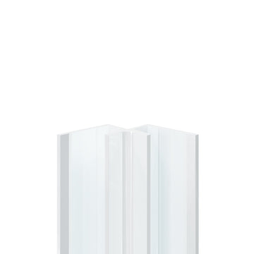 5mm Aluminium Internal Corner Trim - White