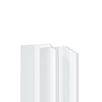 5mm Aluminium Internal Corner Trim - White