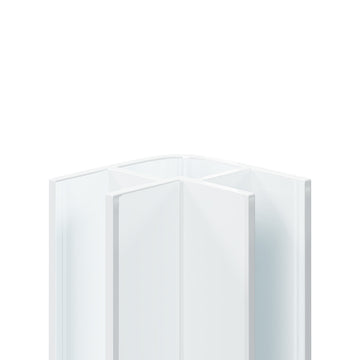 5mm Aluminium External Corner Trim - White